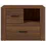 Mesita de noche madera contrachapada roble marrón 60x36x45 cm de vidaXL, Mesitas de noche - Ref: Foro24-816743, Precio: 64,26...