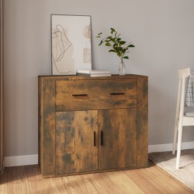 Smoked oak plywood sideboard 80x33x70 cm by vidaXL, Sideboards - Ref: Foro24-816573, Price: 69,74 €, Discount: %