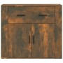 Smoked oak plywood sideboard 80x33x70 cm by vidaXL, Sideboards - Ref: Foro24-816573, Price: 69,74 €, Discount: %