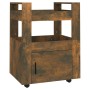 Carrito de cocina madera contrachapada roble ahumado 60x45x80cm de vidaXL, Carros de cocina y comedor - Ref: Foro24-816829, P...