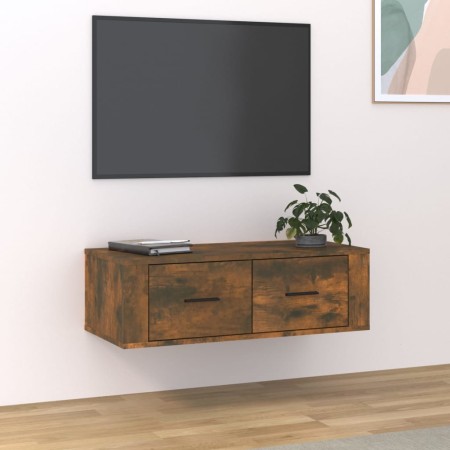 Hängender TV-Schrank aus geräuchertem Eichenholz, 80 x 36 x 25 cm von vidaXL, TV-Möbel - Ref: Foro24-816837, Preis: 46,99 €, ...