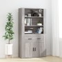 Armario de pared madera contrachapada gris Sonoma 80x33x80 cm de vidaXL, Aparadores - Ref: Foro24-816598, Precio: 65,98 €, De...