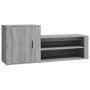 Mueble zapatero madera contrachapada gris Sonoma 130x35x54 cm de vidaXL, Zapateros y organizadores de calzado - Ref: Foro24-8...