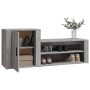 Mueble zapatero madera contrachapada gris Sonoma 130x35x54 cm de vidaXL, Zapateros y organizadores de calzado - Ref: Foro24-8...