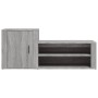 Mueble zapatero madera contrachapada gris Sonoma 130x35x54 cm de vidaXL, Zapateros y organizadores de calzado - Ref: Foro24-8...