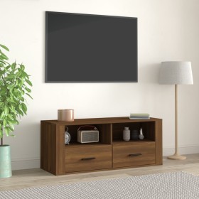 TV stand made of plywood in brown oak color, measuring 100x35x40 cm. by vidaXL, TV Furniture - Ref: Foro24-816815, Price: 64,...