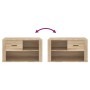 Mueble zapatero madera contrachapada roble Sonoma 80x35x45 cm de vidaXL, Zapateros y organizadores de calzado - Ref: Foro24-8...