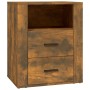 Mesita de noche madera contrachapada roble ahumado 50x36x60 cm de vidaXL, Mesitas de noche - Ref: Foro24-816733, Precio: 58,3...