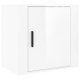 Mesita de noche de pared blanco brillante 50x30x47 cm de vidaXL, Mesitas de noche - Ref: Foro24-816868, Precio: 38,88 €, Desc...