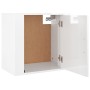 Mesita de noche de pared blanco brillante 50x30x47 cm de vidaXL, Mesitas de noche - Ref: Foro24-816868, Precio: 38,88 €, Desc...