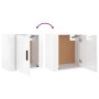 Mesita de noche de pared blanco brillante 50x30x47 cm de vidaXL, Mesitas de noche - Ref: Foro24-816868, Precio: 38,88 €, Desc...