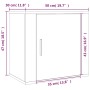 Mesita de noche de pared blanco brillante 50x30x47 cm de vidaXL, Mesitas de noche - Ref: Foro24-816868, Precio: 38,88 €, Desc...