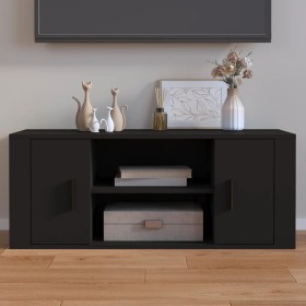 Black plywood TV cabinet 100x35x40 cm by vidaXL, TV Furniture - Ref: Foro24-823092, Price: 62,99 €, Discount: %