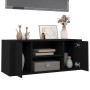 Black plywood TV cabinet 100x35x40 cm by vidaXL, TV Furniture - Ref: Foro24-823092, Price: 72,65 €, Discount: %