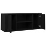 Schwarzer TV-Schrank aus Sperrholz, 100 x 35 x 40 cm von vidaXL, TV-Möbel - Ref: Foro24-823092, Preis: 62,99 €, Rabatt: %