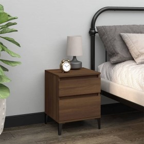 Brown oak bedside table 40x35x50 cm by vidaXL, Lockers and storage cabinets - Ref: Foro24-821856, Price: 42,11 €, Discount: %