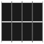 Divider screen with 4 black fabric panels 200x200 cm by vidaXL, Room dividers - Ref: Foro24-350233, Price: 35,01 €, Discount: %