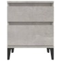 Bedside tables 2 units gray concrete 40x35x50 cm by vidaXL, Lockers and storage cabinets - Ref: Foro24-821851, Price: 70,42 €...