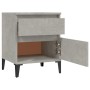 Bedside tables 2 units gray concrete 40x35x50 cm by vidaXL, Lockers and storage cabinets - Ref: Foro24-821851, Price: 70,42 €...