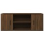 Oak brown plywood TV cabinet 100x35x40 cm by vidaXL, TV Furniture - Ref: Foro24-823098, Price: 62,24 €, Discount: %