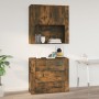 Armario de pared madera contrachapada roble ahumado 80x33x80 cm de vidaXL, Aparadores - Ref: Foro24-816589, Precio: 75,41 €, ...