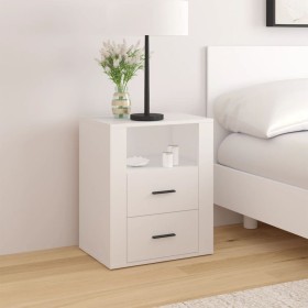 Mesita de noche madera contrachapada blanco 50x36x60 cm de vidaXL, Mesitas de noche - Ref: Foro24-816728, Precio: 84,98 €, De...