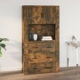 Smoked oak plywood wall cabinet 80x33x80 cm by vidaXL, Sideboards - Ref: Foro24-816589, Price: 75,41 €, Discount: %