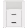 White plywood nightstand 50x36x60 cm by vidaXL, Nightstands - Ref: Foro24-816728, Price: 78,31 €, Discount: %