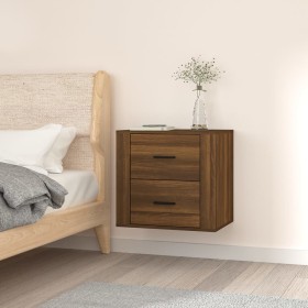 Brown oak wall bedside table 50x36x47 cm by vidaXL, Lockers and storage cabinets - Ref: Foro24-816863, Price: 46,99 €, Discou...