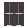 Divider screen with 4 brown fabric panels 200x200 cm by vidaXL, Room dividers - Ref: Foro24-350231, Price: 38,99 €, Discount: %