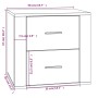 Concrete gray bedside table 50x39x47 cm by vidaXL, Lockers and storage cabinets - Ref: Foro24-816708, Price: 46,99 €, Discoun...