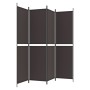 Biombo divisor de 4 paneles de tela marrón 200x200 cm de vidaXL, Divisores de ambientes - Ref: Foro24-350231, Precio: 40,11 €...