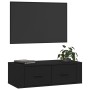 Black plywood hanging TV cabinet 80x36x25 cm by vidaXL, TV Furniture - Ref: Foro24-816833, Price: 80,32 €, Discount: %