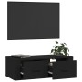 Black plywood hanging TV cabinet 80x36x25 cm by vidaXL, TV Furniture - Ref: Foro24-816833, Price: 80,32 €, Discount: %