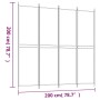 Divider screen with 4 brown fabric panels 200x200 cm by vidaXL, Room dividers - Ref: Foro24-350231, Price: 38,99 €, Discount: %