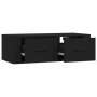 Black plywood hanging TV cabinet 80x36x25 cm by vidaXL, TV Furniture - Ref: Foro24-816833, Price: 80,32 €, Discount: %