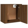 Brown oak wall bedside table 50x30x47 cm by vidaXL, Nightstands - Ref: Foro24-816878, Price: 36,99 €, Discount: %