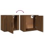 Brown oak wall bedside table 50x30x47 cm by vidaXL, Nightstands - Ref: Foro24-816878, Price: 36,99 €, Discount: %