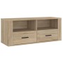 Oak-colored plywood TV cabinet 100x35x40 cm by vidaXL, TV Furniture - Ref: Foro24-816811, Price: 84,35 €, Discount: %