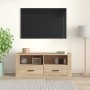 Oak-colored plywood TV cabinet 100x35x40 cm by vidaXL, TV Furniture - Ref: Foro24-816811, Price: 84,35 €, Discount: %