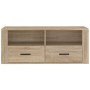 Oak-colored plywood TV cabinet 100x35x40 cm by vidaXL, TV Furniture - Ref: Foro24-816811, Price: 84,35 €, Discount: %