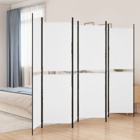 Divider screen with 6 white fabric panels 300x200 cm by vidaXL, Room dividers - Ref: Foro24-350238, Price: 45,99 €, Discount: %