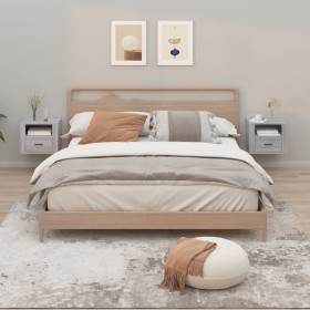 Mesitas de noche de pared 2 uds gris Sonoma 50x36x40 cm de vidaXL, Mesitas de noche - Ref: Foro24-816893, Precio: 89,99 €, De...