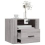 Mesitas de noche de pared 2 uds gris Sonoma 50x36x40 cm de vidaXL, Mesitas de noche - Ref: Foro24-816893, Precio: 90,17 €, De...