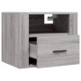 Mesitas de noche de pared 2 uds gris Sonoma 50x36x40 cm de vidaXL, Mesitas de noche - Ref: Foro24-816893, Precio: 90,17 €, De...