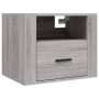 Mesitas de noche de pared 2 uds gris Sonoma 50x36x40 cm de vidaXL, Mesitas de noche - Ref: Foro24-816893, Precio: 90,17 €, De...