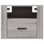 Mesitas de noche de pared 2 uds gris Sonoma 50x36x40 cm de vidaXL, Mesitas de noche - Ref: Foro24-816893, Precio: 90,17 €, De...