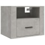 Gray concrete wall-mounted bedside table 50x36x40 cm by vidaXL, Nightstands - Ref: Foro24-816888, Price: 46,68 €, Discount: %