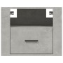 Gray concrete wall-mounted bedside table 50x36x40 cm by vidaXL, Nightstands - Ref: Foro24-816888, Price: 46,68 €, Discount: %