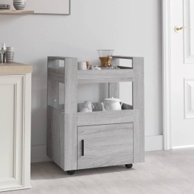 Carrito de cocina madera contrachapada gris Sonoma 60x45x80 cm de vidaXL, Carros de cocina y comedor - Ref: Foro24-816830, Pr...